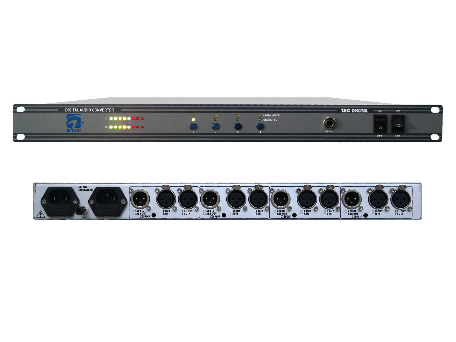 四路音频数模转换器  AES/EBU 众传 广播级音频设备 数字转模拟