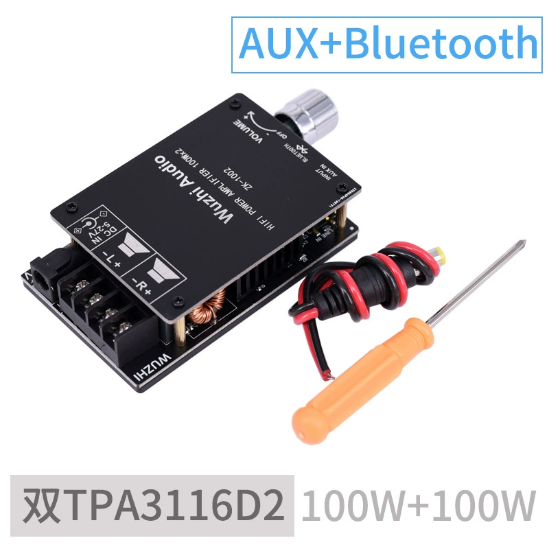 100WX2 HIFI класс лихорадка высокая точность High Power 2,0 стерео Bluetooth цифровой усилитель мощности плата TPA3116