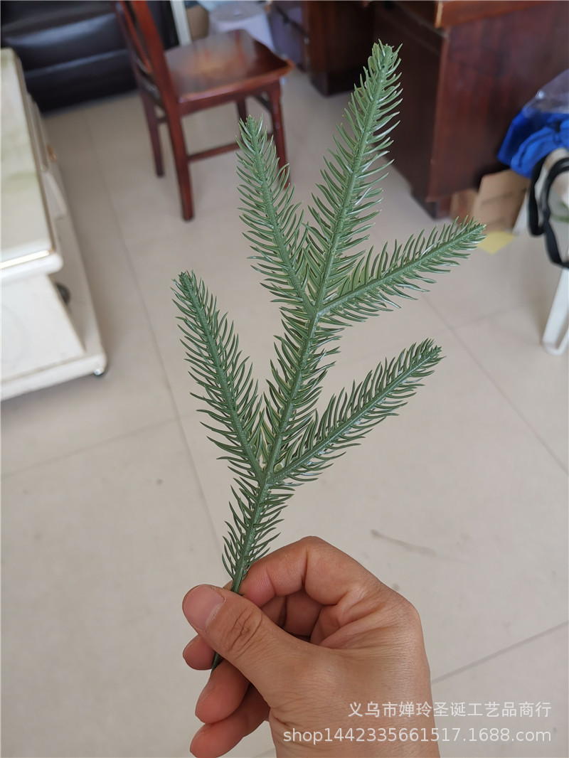 仿真松针 26*11厘米五叉立体单面松针枝 圣诞树松树枝松针枝批发-阿里巴巴