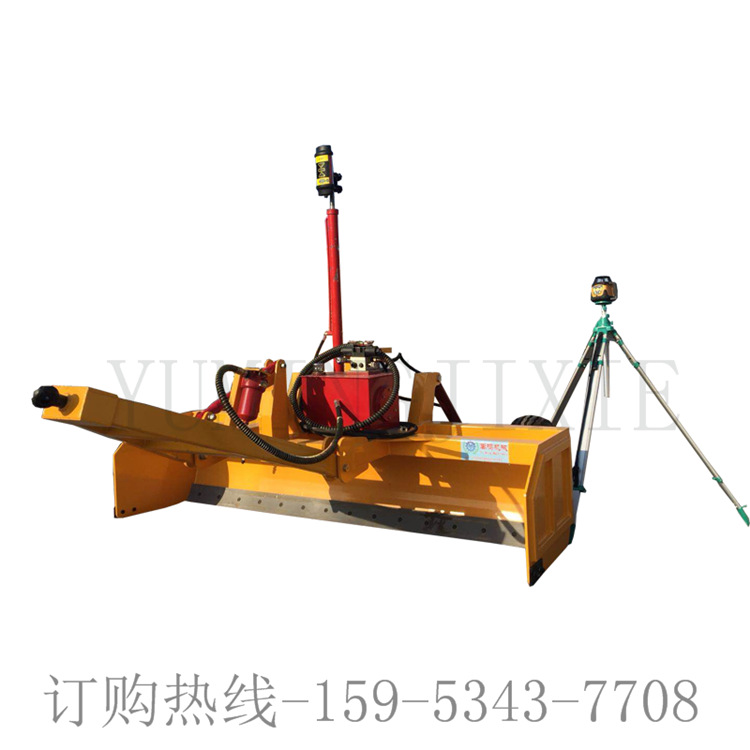 激光平地机厂家旱田土壤整平机械拖拉机牵引卫星设备激光设备