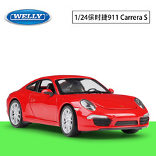 WELLY威利1:24保時捷 911 Carrera S仿真合金汽車模型收藏擺件
