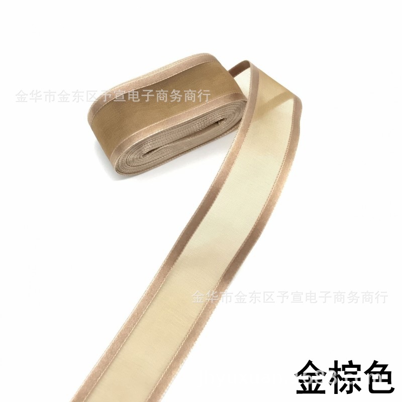 100 código 25mm borde ancho gasa de nieve cinturón gasa DIY hecho a mano al por mayor flores cinta Correa Accesorios