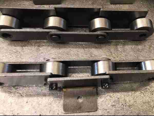 50.8定做非标链条双节距输送链链板线链条单耳带耳链条弯板75P125