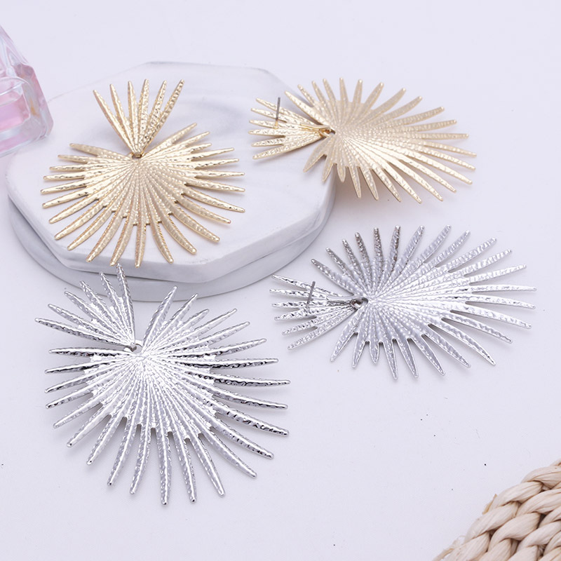 Alloy Material 1 Pair Exaggerated Geometric Plating Alloy Drop Earrings