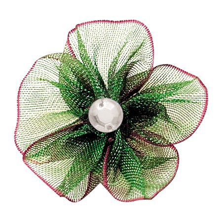 Yao Ming tejido a mano 3cm cinta flor horquilla accesorios decorativos DIY hecho a mano material de producción creativa cinta flor