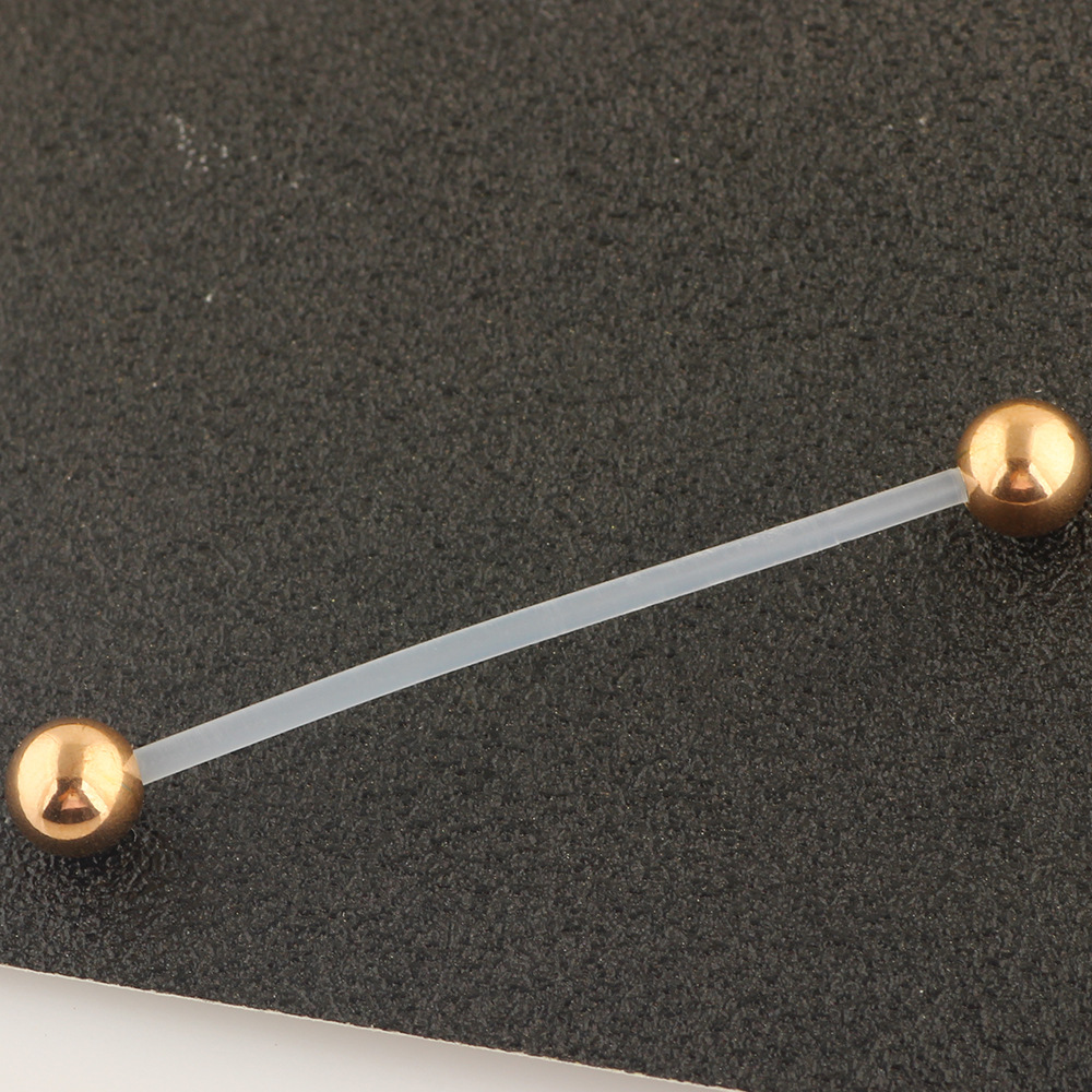 3-Piece Long Soft Rod Industrial Earring Umbilical Piercing Jewelry Set, 316L Surgical Steel, 38mm detail image 15