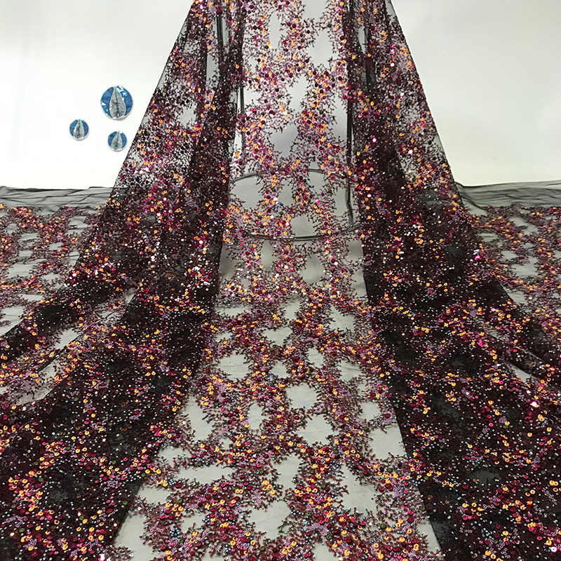 Factory price wholesale sequin cloth, va...