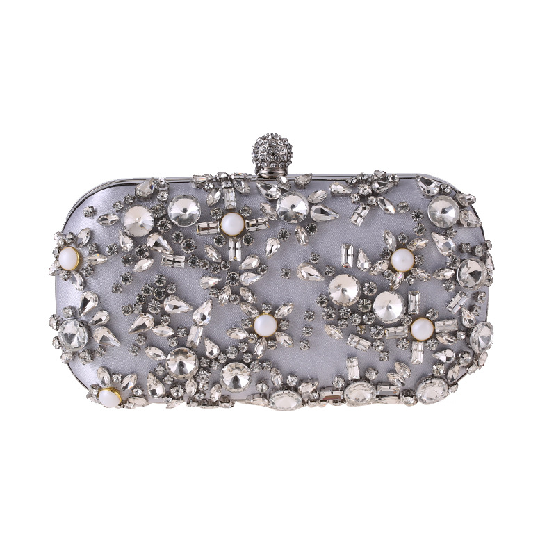 Dinner Bag Banquet Fashion Clutch Bag Diamond Dress Bag Square Box Small Square Bag display picture 6