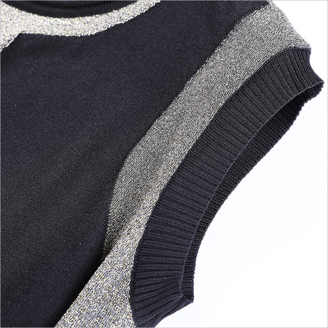 Knitted Sweaters Summer New Round Collar Colourless Sleeveless