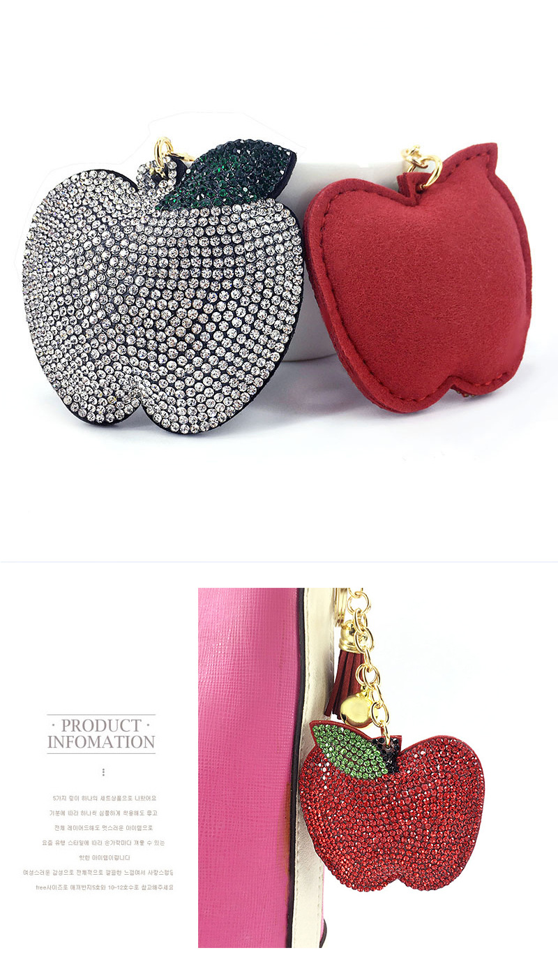 Fashion Multi-color Korean Velvet Diamond-studded  Girl Bag Tassel Keychain display picture 8