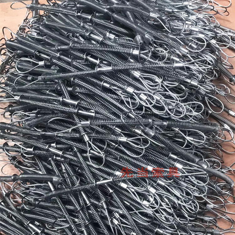 高壓油管保護鏈/防爆鏈/液壓機械防脫鏈/鍍鋅彈簧鋼絲繩10mm