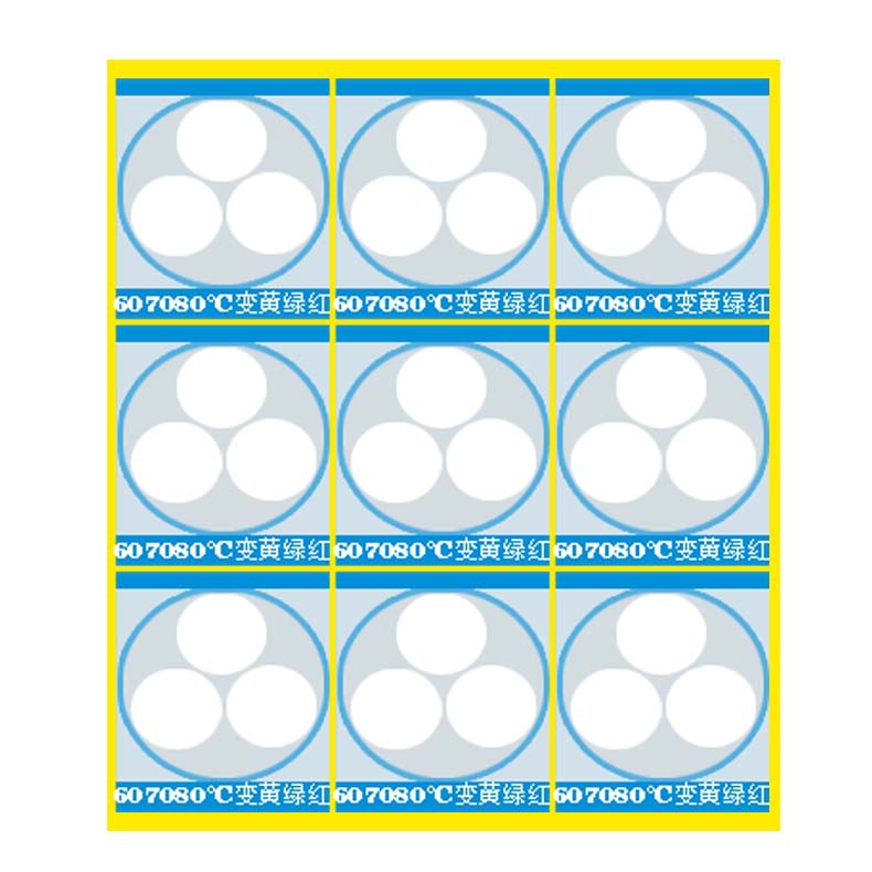 广东供应多温度颜色感温变色测温标签感温贴纸示温贴片温度不干胶