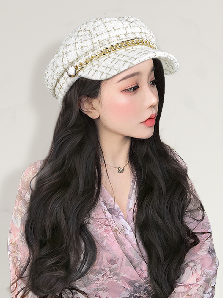 Fashion Wholesales Octagonal Cap Wig Military Cap Beret Cap Bonnet Wig Cap Knit Cap display picture 7