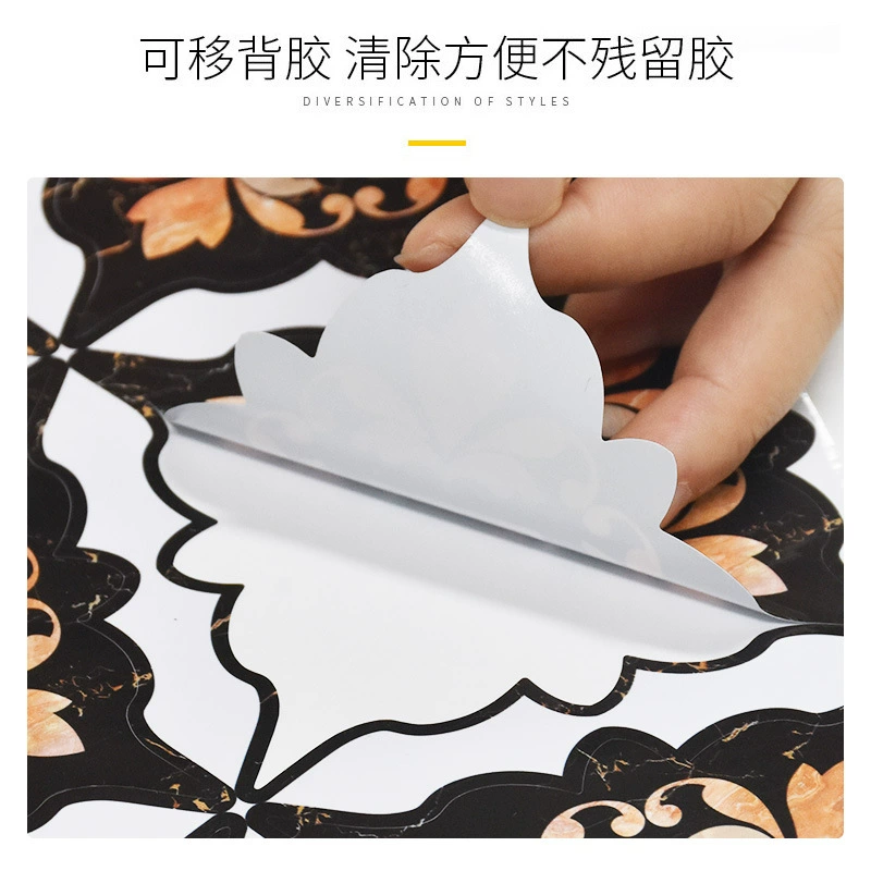 Self-Adhesive Tile Corner Decals, Waterproof Vinyl Floor Stickers, Diagonal Pattern (20/36 pcs)