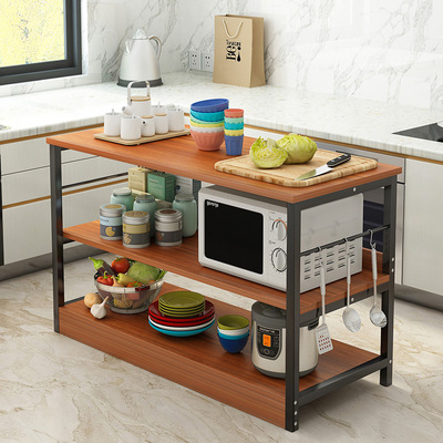 kitchen Shelf Spice rack to ground multi-storey Microwave Oven Shelf Rack Cupboard household Economic type space