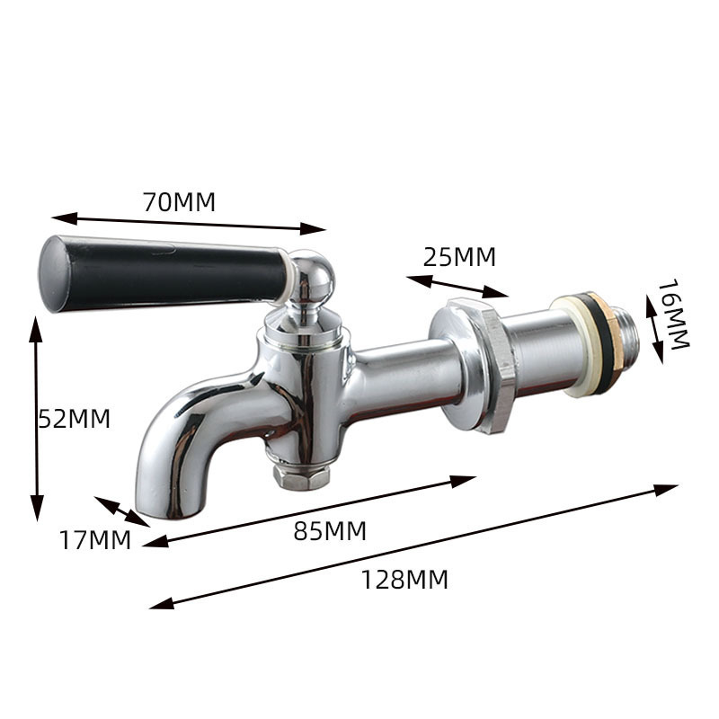 Electric Kettle Faucet 3/8 Inch Hot Water Kettle Faucet Boiling Water Bucket Hot Water Spout Insulated Bucket Spout 6/8 Inch Hot Water Faucet