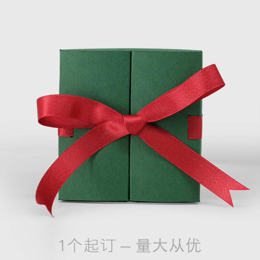 圣诞节苹果包装盒丝带蝴蝶结平安夜果包装盒平安果盒苹果礼盒可定