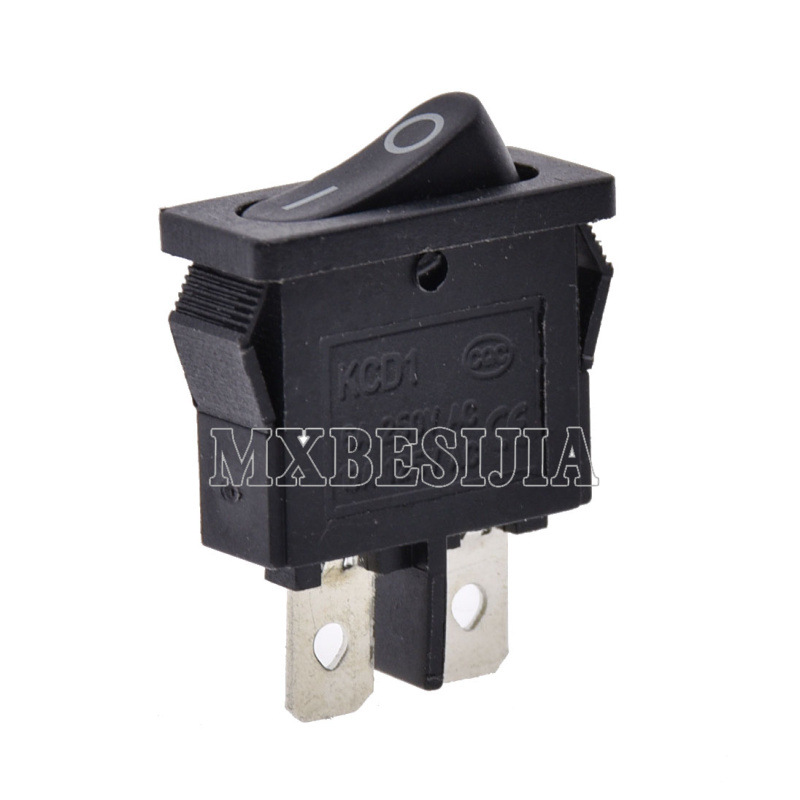 KCD1-110 10x21mm 黑色 2脚2档 超薄扁型开关 船型开关 250V6A