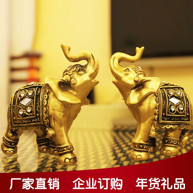 Современные креативные подарки в европейском стиле, свадебные изделия из смолы, декоративные фигурки слонов среднего размера, изысканные предметы интерьера