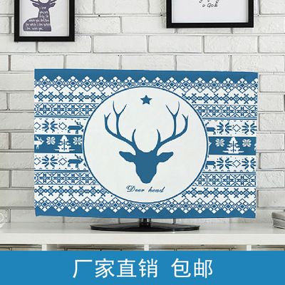 欧式麋鹿电视罩家用防尘罩跨境货源印花布艺盖巾电视机罩一件代发|ru