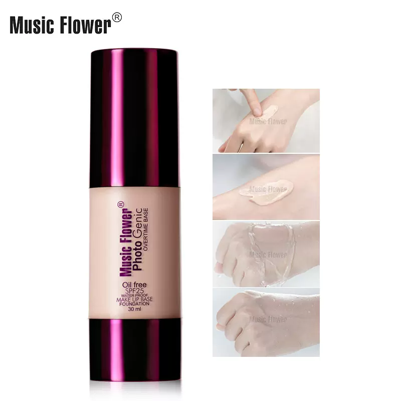 MusicFlower 跨境新品修颜粉底液滋润遮瑕丝柔隔离霜BB霜厂家批发