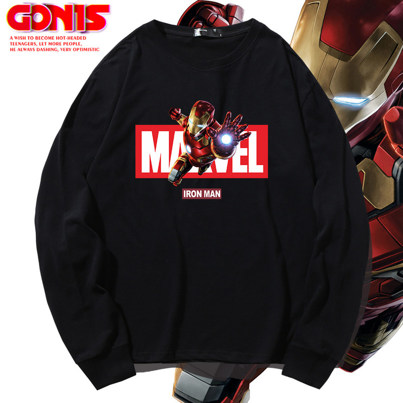 Avengers 4 Long-sleeved T-shirt Men's manvel Marvel Surrounding Joint Iron Man Thin Cotton Base Shirt Avengers 4 Long-sleeved T-shirt Men's manvel Marvel Surrounding Joint Iron Man Thin Cotton Base Shirt