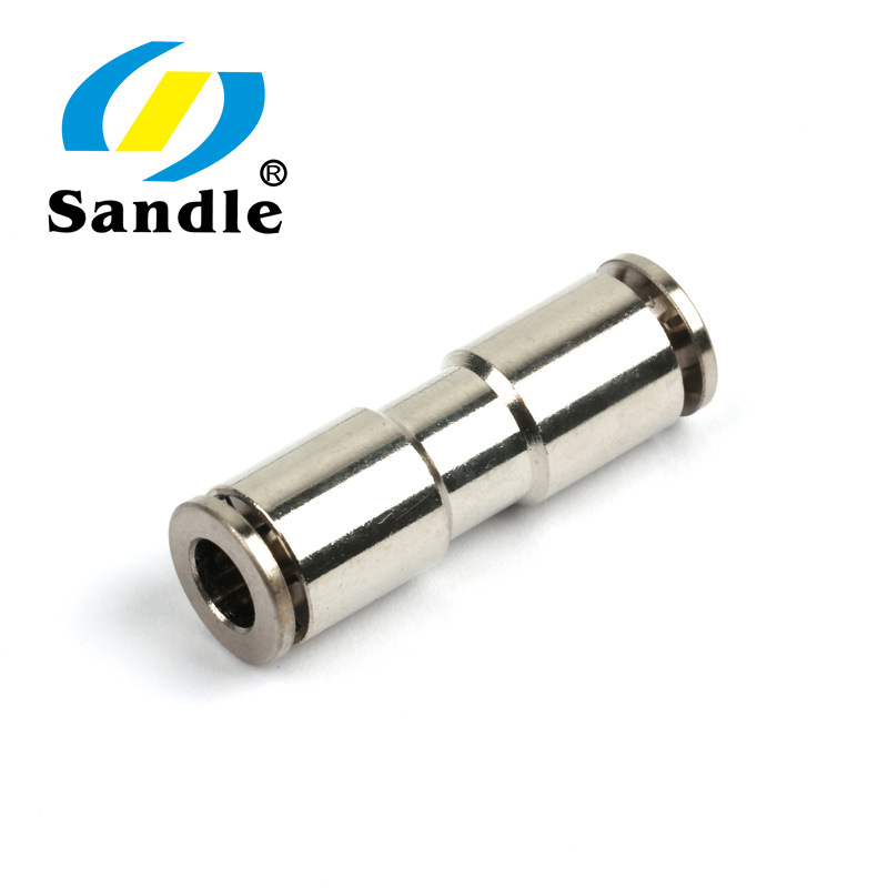 全铜镀镍快插接头PU 直通全铜快插气管接头 气动快速接头气动元件