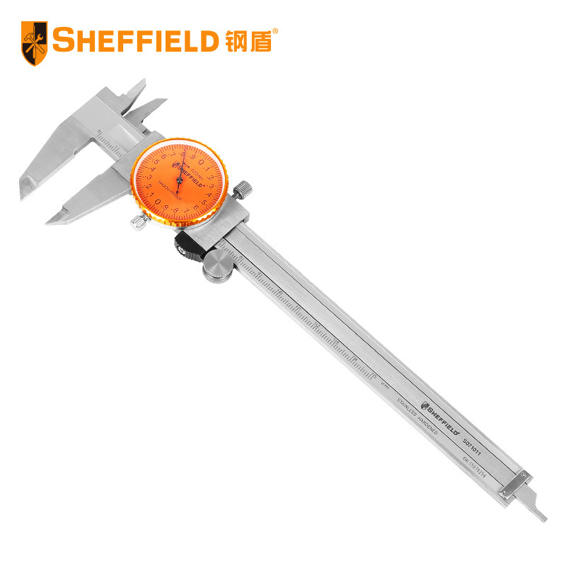 钢盾S071011表盘式游标卡尺150mm表盘式式机械卡尺内外径测量工具