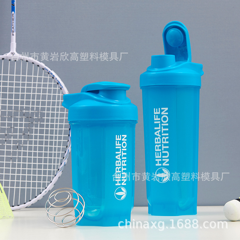 thickening originality fashion motion Shaker Plastic cup With cover Portable Bodybuilding Water cup outdoors Readily Milk shake glass
