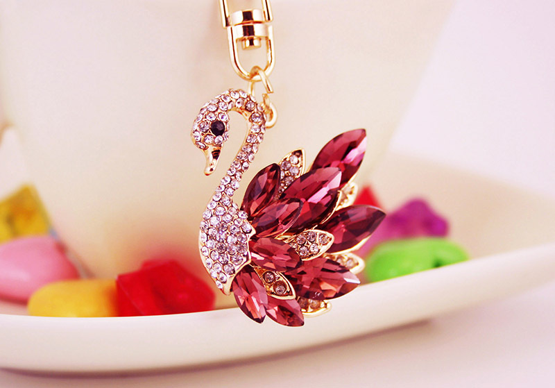 Llavero De Cisne Blanco De Diamante Lindo Creativo Coreano display picture 3