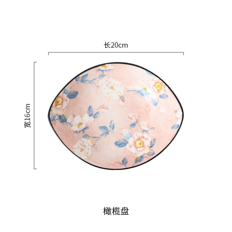 Чаша AiNi Ceramics Camellia — японский стиль, белая фактурная внешняя стенка, внутренняя розовая цветочная отделка, размеры 21.9×19.3×6 см