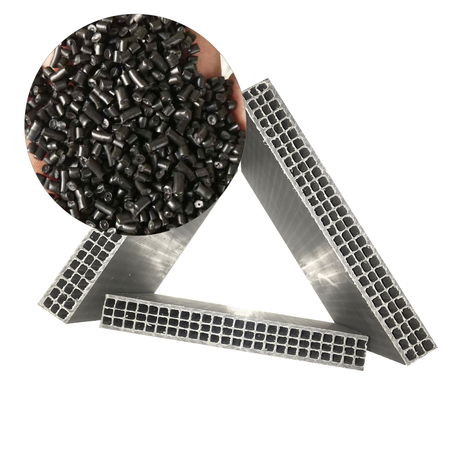 PP hollow construction formwork special particles Plastic hollow formwork particles Composite plastic construction formwork