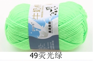 Пряжа Milk Cotton — моток 5-слойная средней крупности, 50 г, доступно 91 цвета