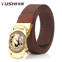 3.5CM Original Men's Toothless Automatic Buckle Nylon Canvas Belt New Fashion Business Belt for Pants