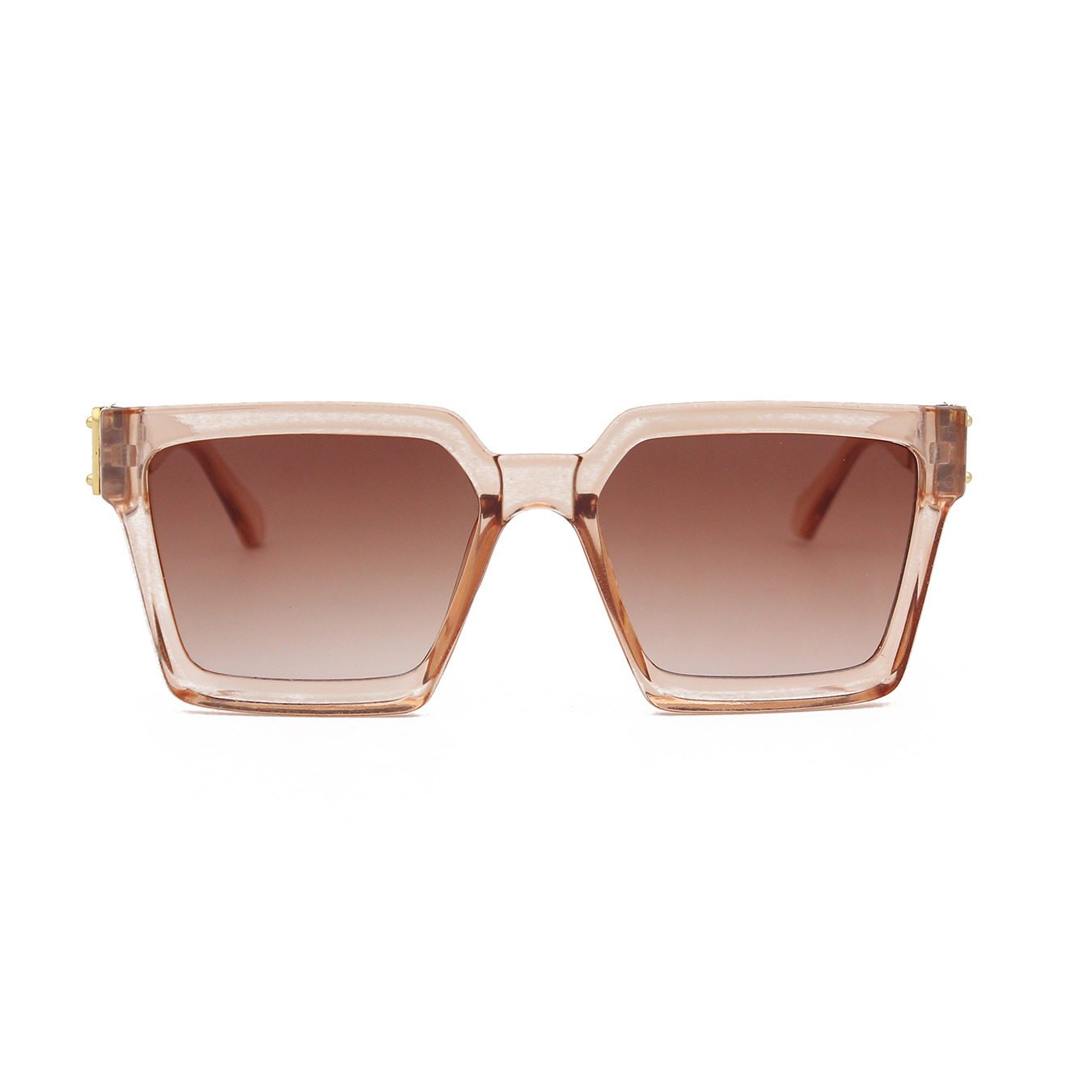 Moda moda personalizada gafas de sol de Europa y América gafas de sol de color caramelo grueso marco cuadrado integrado gafas de sol 97048