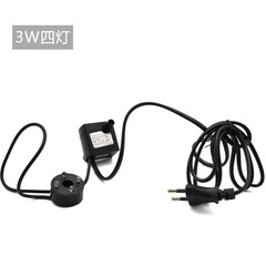 3W water pump fish tank filter submersible pump ultra-quiet aquarium pump fountain water pump 3W 4 lights energy-saving pump