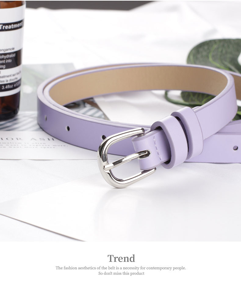 Thin Belt Dress Decoration Small Belt Wild Lady Pin Buckle Belt Belt Wholesale display picture 5