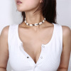 Fashionable accessory for leisure, short necklace handmade, chain, European style