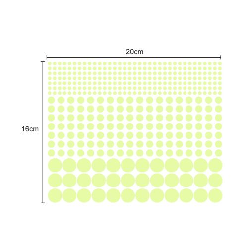 Amazon 435pcs luminous moon star polka dot wall sticker creative fluorescent self-adhesive wall sticker children's room decoration sticker