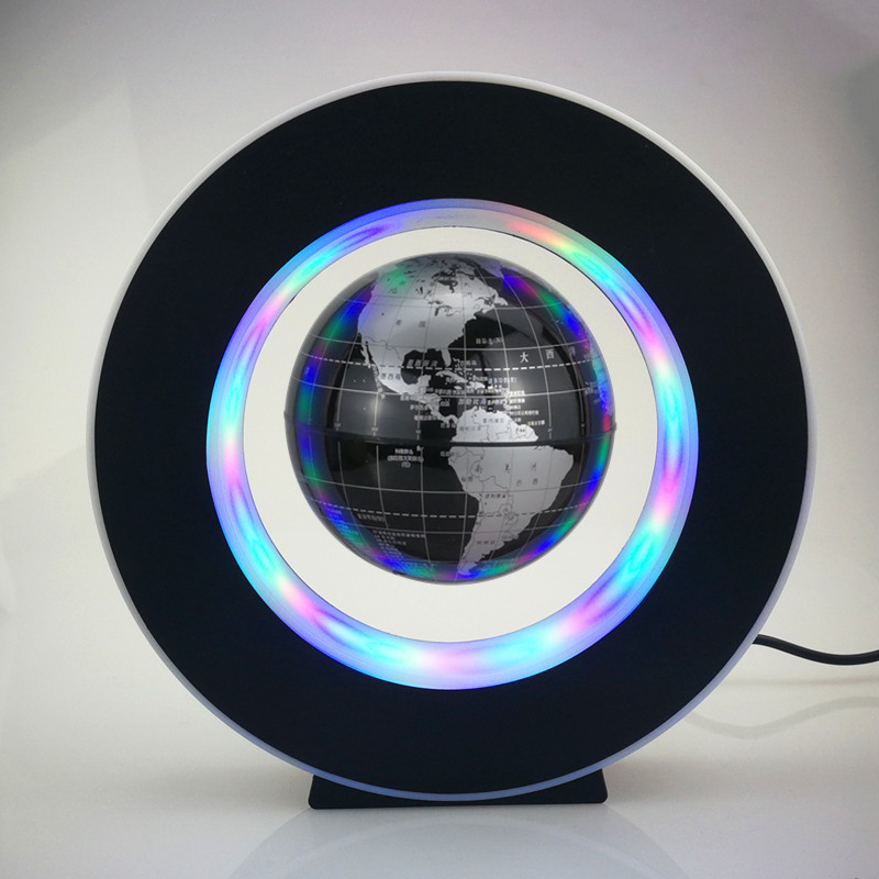 Magnetic Levitation Globe O-shaped Round 3 Inch Luminous LED Ornaments Display Stand Factory Direct Selling Hot Selling Craft Gifts