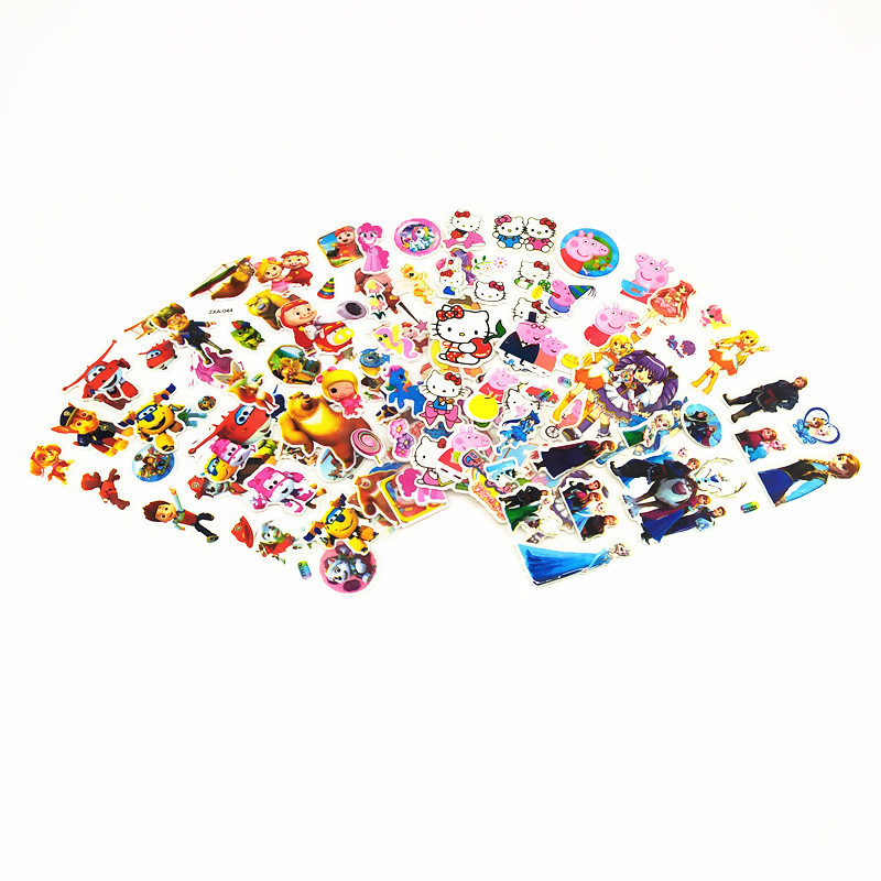 兒童貼紙豬小妹泡泡貼卡通立體加厚泡泡貼幼兒園小朋友獎勵貼批發