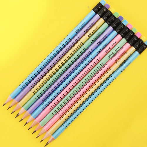 HB Pencil Primary School Triangular Rod Correction Grip Pencil Creative Cartoon Writing Pen 30 Bucket Pencils Wholesale