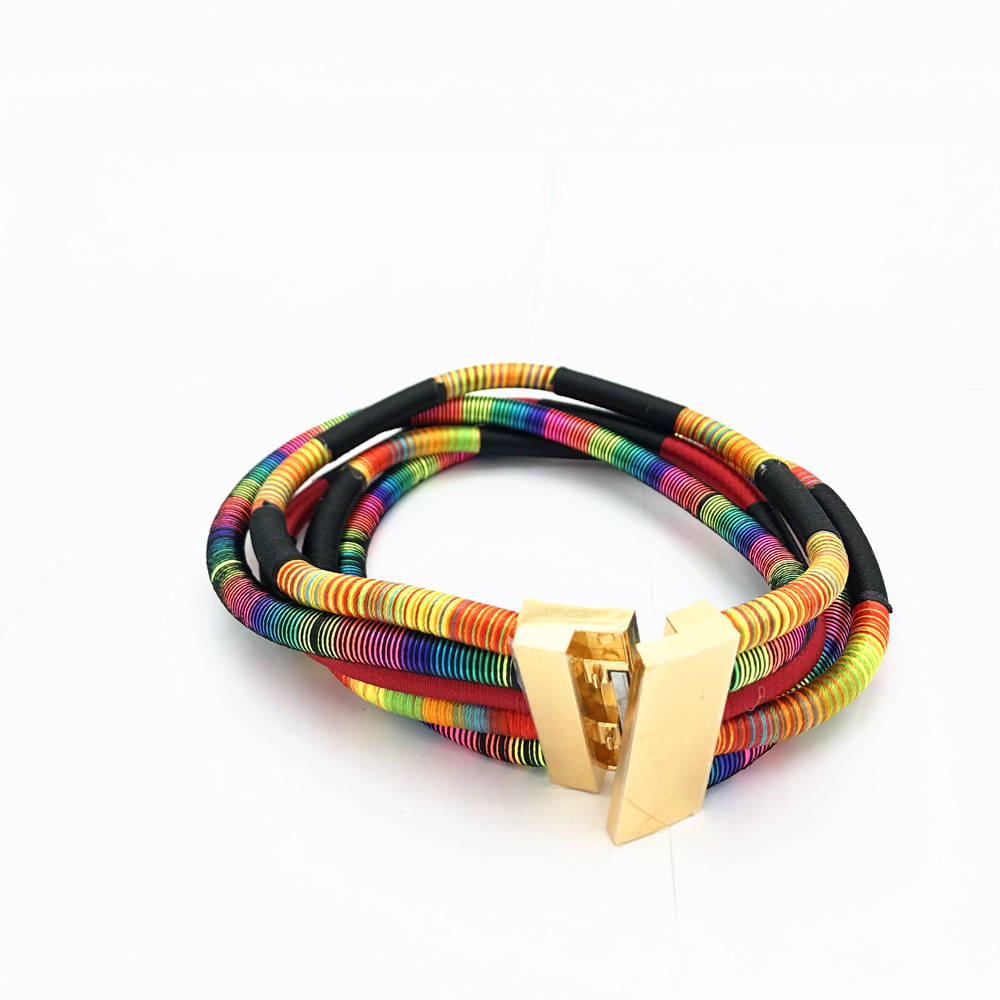 174g Weight Jewelry Set Classification Earrings + Necklace Quantity Holiday, Travel Occasion Alloy, Woven thread Material Color Block Pattern Women's Gender Epoxy Design Retro, Ethnic Style Style Retro Ethnic Style Color Block Alloy Woven Thread Epoxy Women's Jewelry Set 10