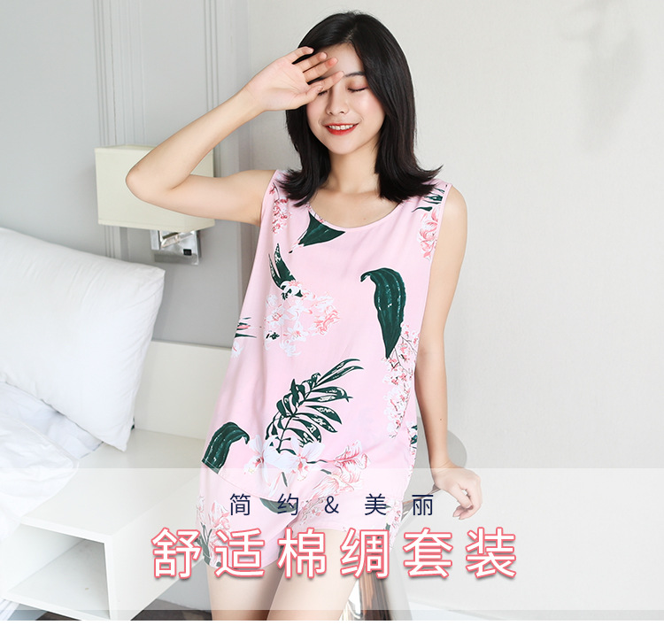 无袖棉绸套装_01