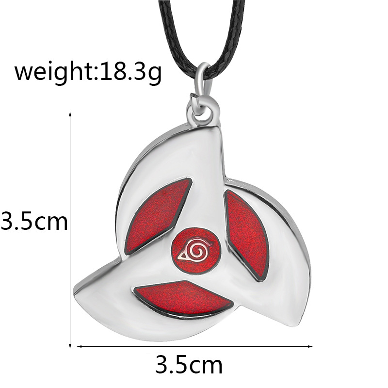 Commerce Extérieur Populaire Style Fléchettes Métalliques Pendentif Collier Anime Film Naruto Sharingan Collier Pendentif Accessoires display picture 1