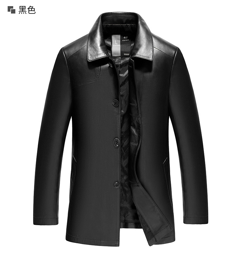 男士皮衣2019春秋装新款品牌男装海宁潮流皮夹克青年修身休闲外套