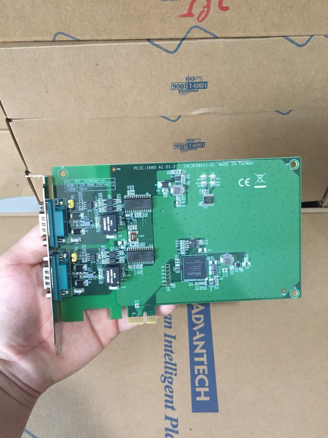 研华PCIE-1680-AE CAN-BUS协议通信卡波特率1Mbps全新原装|ms