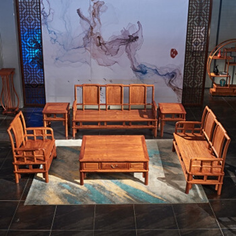 红木家具非洲花梨刺猬紫檀沙发 实木沙发 中式组合沙发仿古沙发