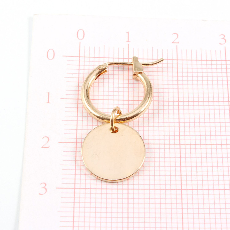 Vente Chaude Simple Brillant Petit Pendentif Rond Anneau D&#39;oreille Rond Petites Boucles D&#39;oreilles Boucle D&#39;oreille En Gros Nihaojewelry display picture 2