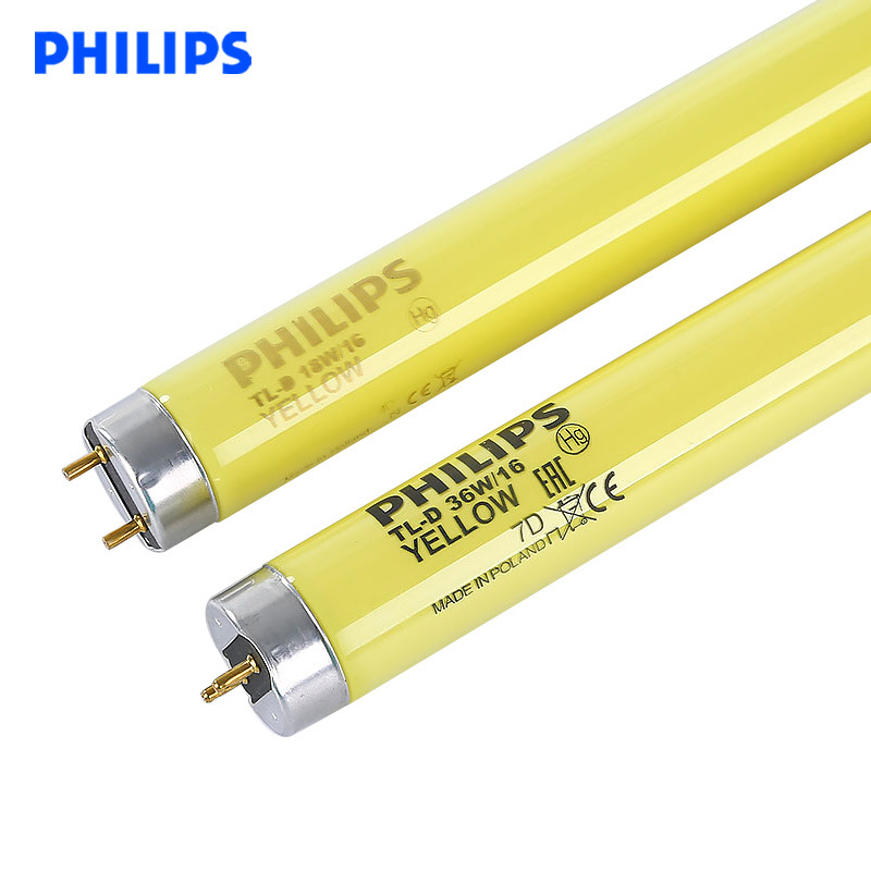 飞利浦黄色安全灯管无紫外线黄光灯TL-D 18W/16 36W/16防紫外线灯-阿里巴巴